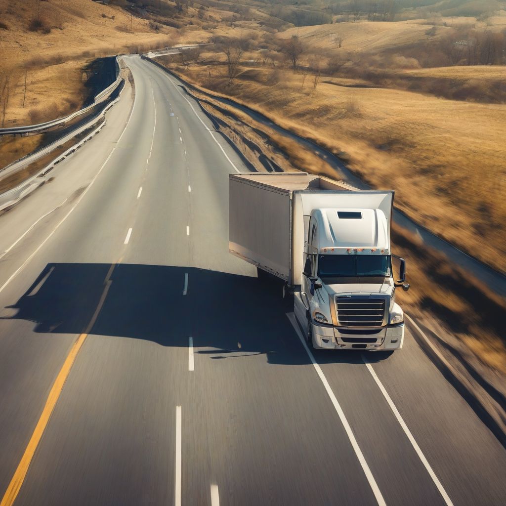 Truck Driving on Highway